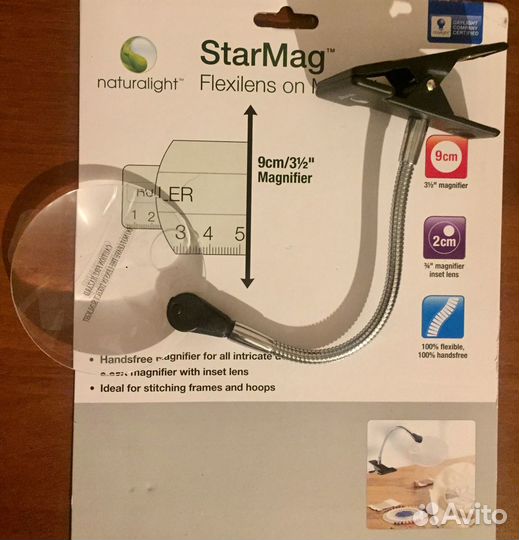 Лупа настольная стекло с линзой