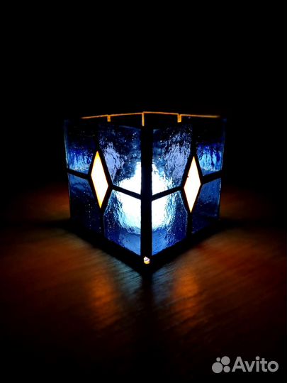 Подсвечник в стиле Тиффани Средневековье розовый