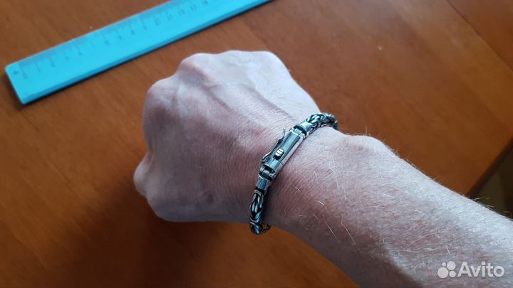 Серебряный браслет мужской