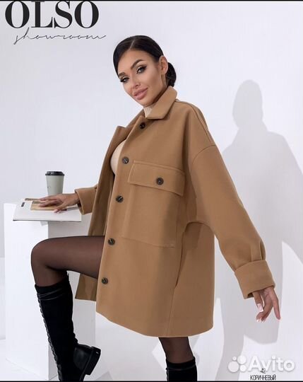 Пальто-рубашка женская