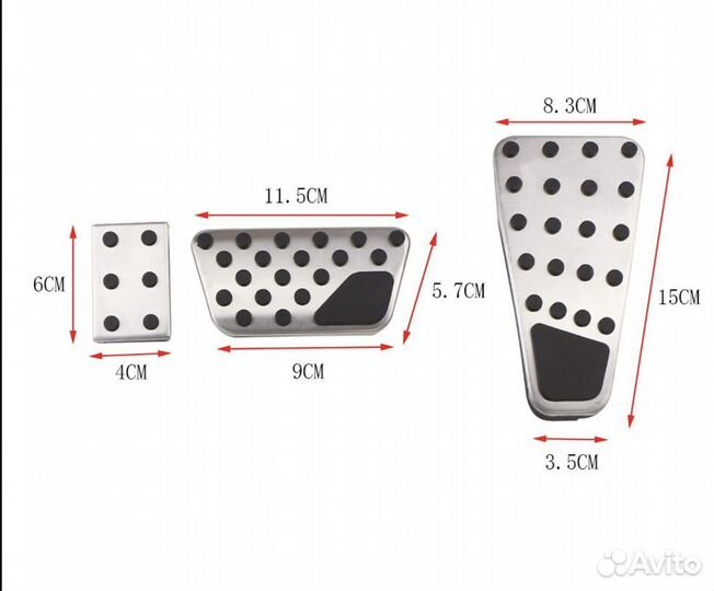 Накладки на пидали Dodge RAM