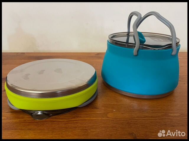 Кастрюля/ чайник складной (силикон, нержавейка)