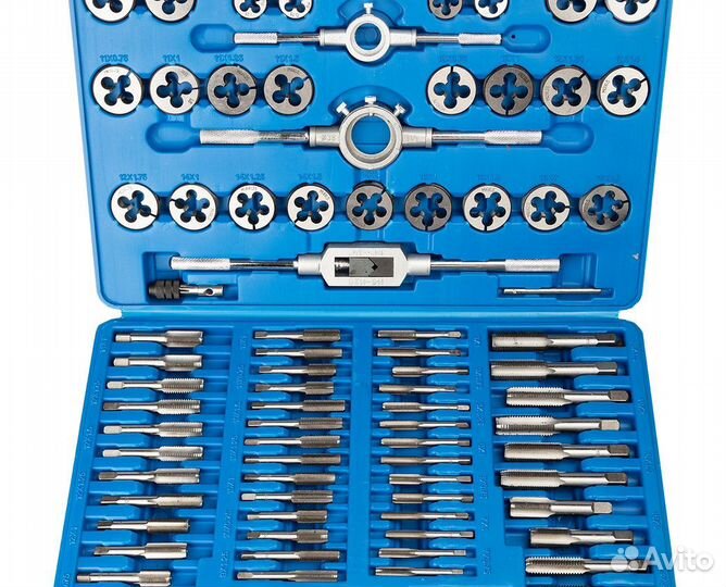 Набор метчиков и плашек метрический 110 пр