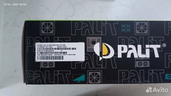 Видеокарта Palit GeForce RTX 4060 Ti Dual OC 8GB
