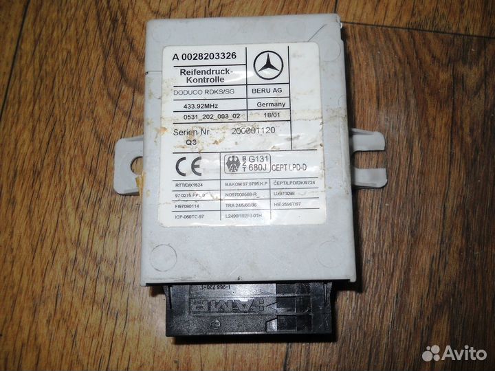 Бу датчиками давления Mercedes S W220 CL W215