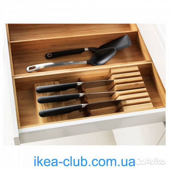 Новая варьера Подставка для ножей, бамбук 20x50 см