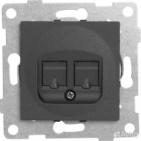 Розетка компьютерная двойная встраиваемая Electric