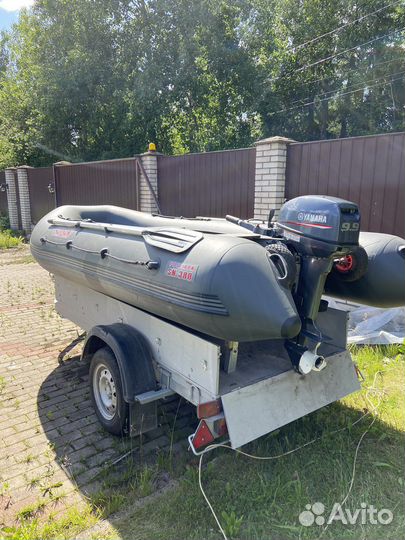 Лодка пвх с мотором Yamaha и прицепом