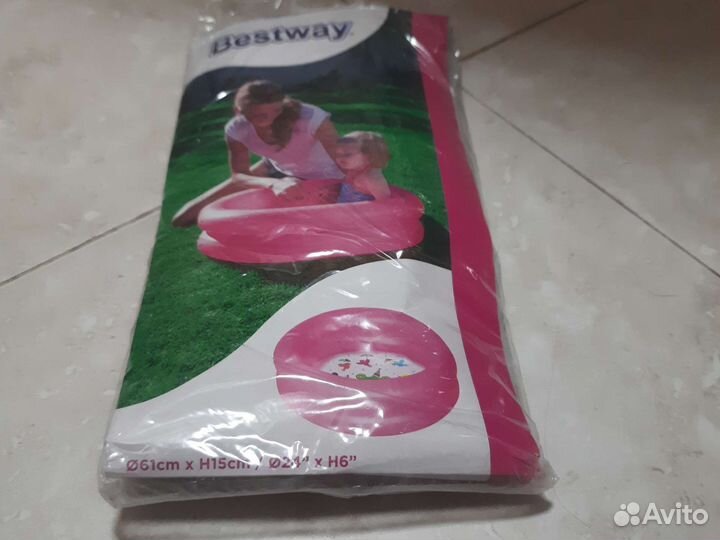 Детский надувной бассейн, новый, 61х15,Bestway