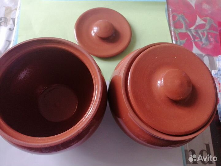 Горшочки для запекания Чайник. вятская керамика