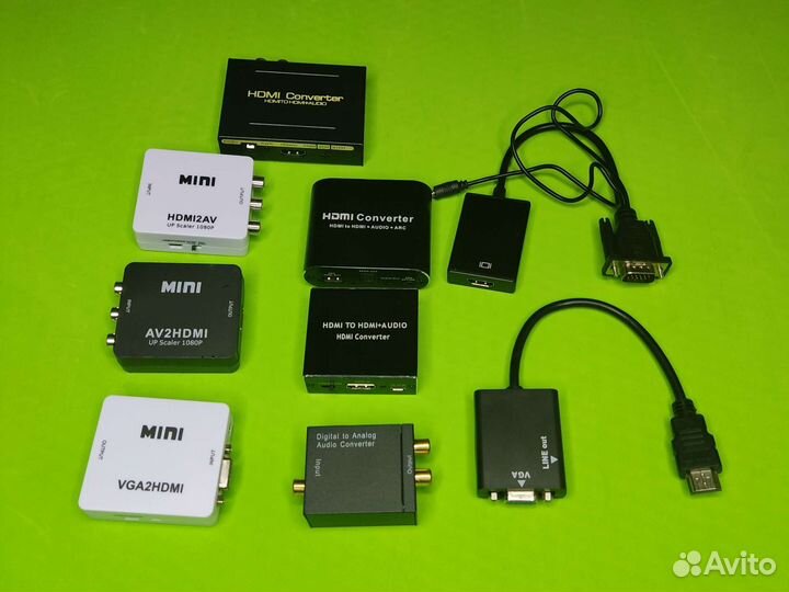 Переходники hdmi, AV, VGA, spdif, Toslink