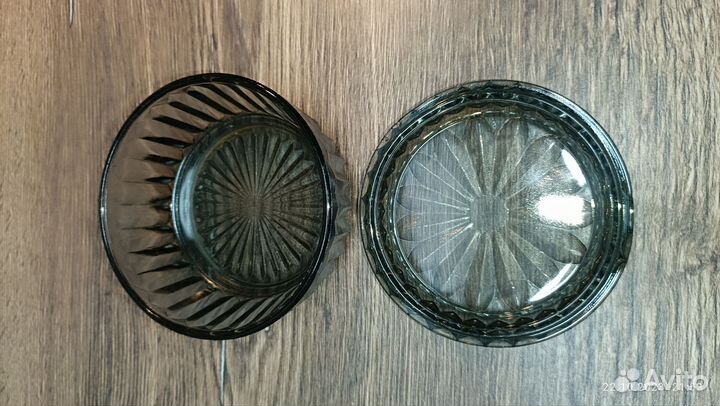 Сахарница цветное стекло СССР