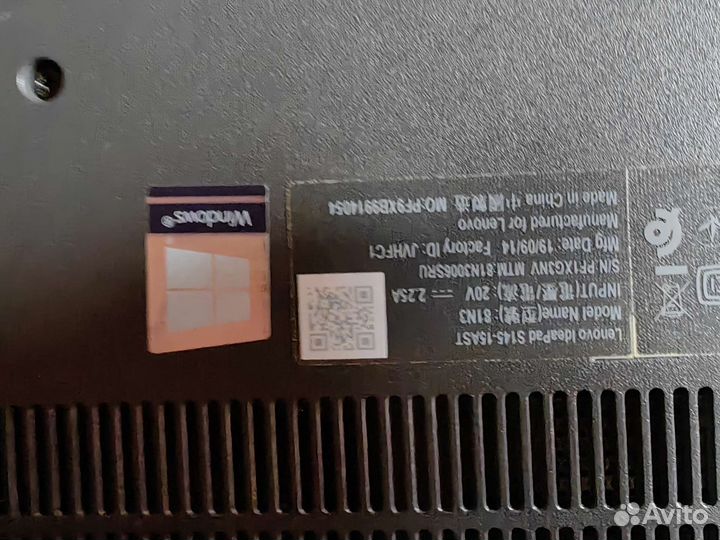 Ноутбук lenovo IdeaPad S145-15ast + SSD