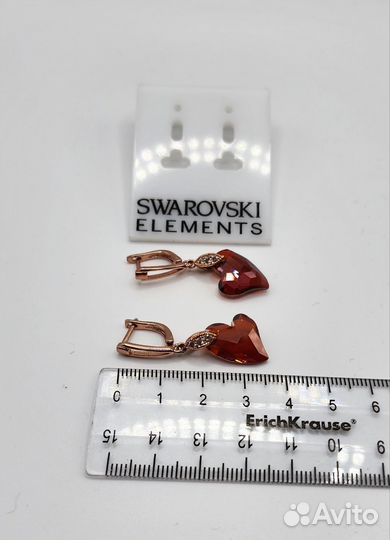 Серьги с кристаллами swarovski