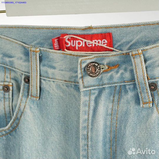 Джинсы Supreme New York Baggy Jeans голубые