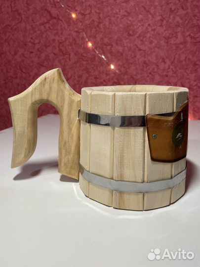 Кружка бондарная 0,5 л, липа