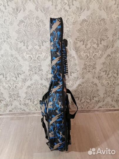 Чехол гитарный тёплый качественный Синий