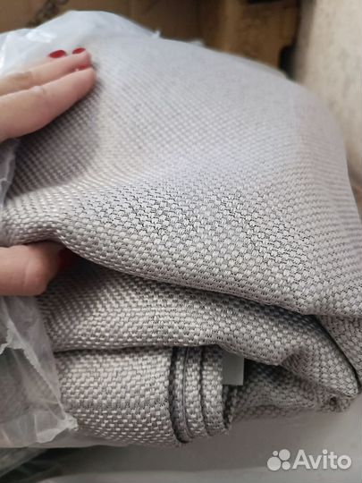 Штора портьерная блэкаут на шторной ленте серая