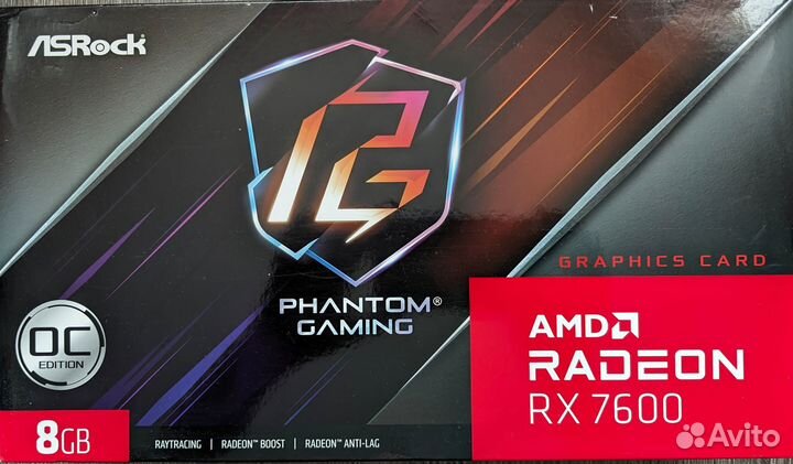 Видеокарта Asrock rx7600 phantom