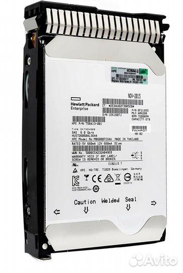 Жесткий диск HP 6Tb MB6000fedau SAS 3.5
