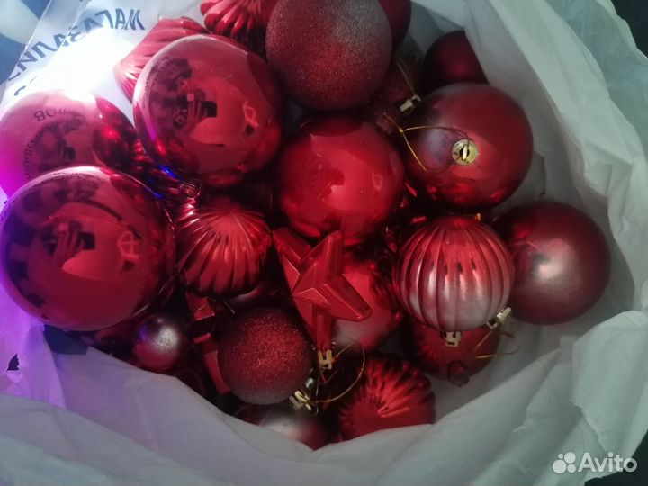 Елочные игрушки гирлянда