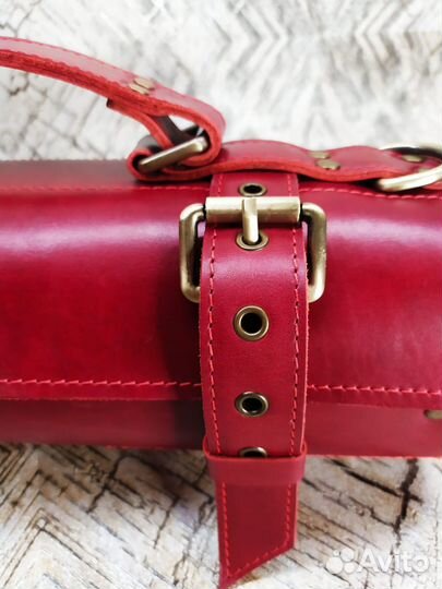 Кожаная сумка скрутка для ножей