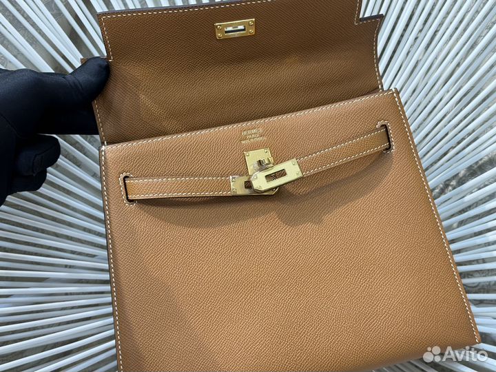 Сумка Hermes Kelly 25 Epsom Gold GHW