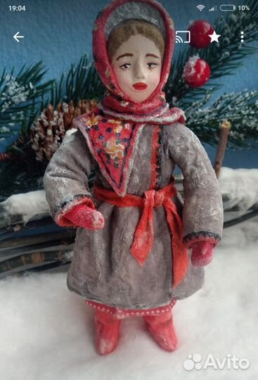 Ватная игрушка Оксана и Вакула