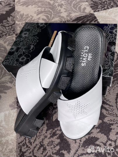 Сабо босоножки на платформе (натуральная кожа)