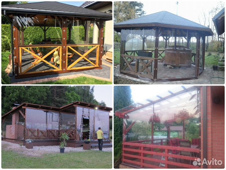 Мягкие окна. Пвх шторы, полосовые завесы (ламели)