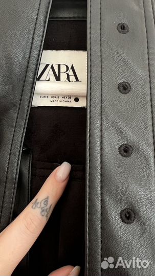 Кожаная куртка рубашка Zara оригинал новая