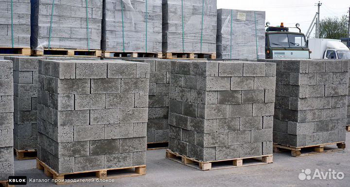 Блок Полублок муровой, Керамзитоблок, Шлакоблок