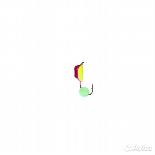 10 шт.) Мормышка Столбик фиолетовый, лайм брюшко