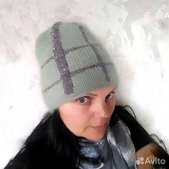 Шапка бини ангора