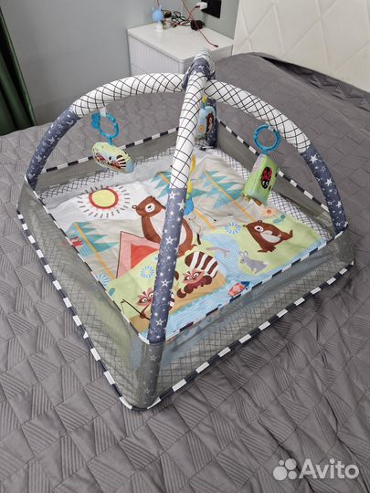 Детский игровой коврик-манеж развивающий