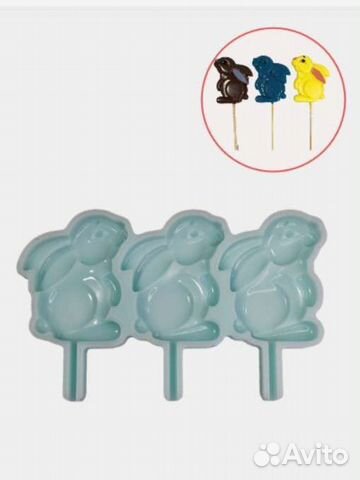 Форма для леденцов, шоколада, мыла Зайки