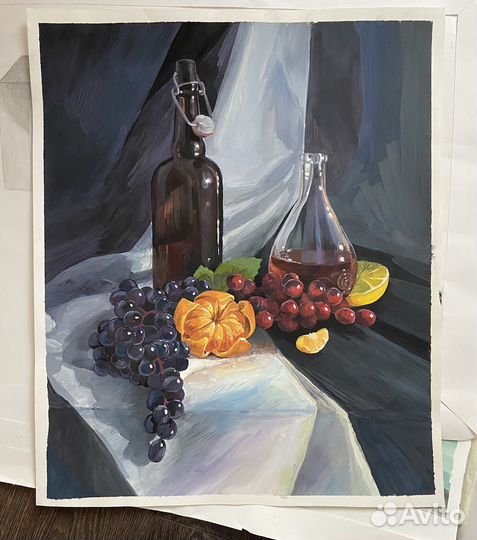 Картина гуашью