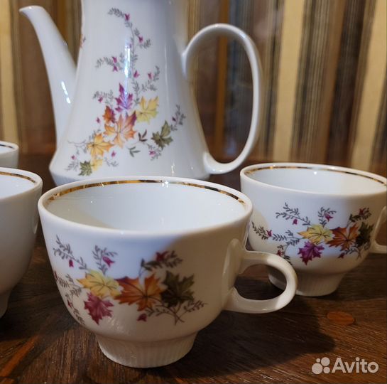 Кофейник и чашки ГДР