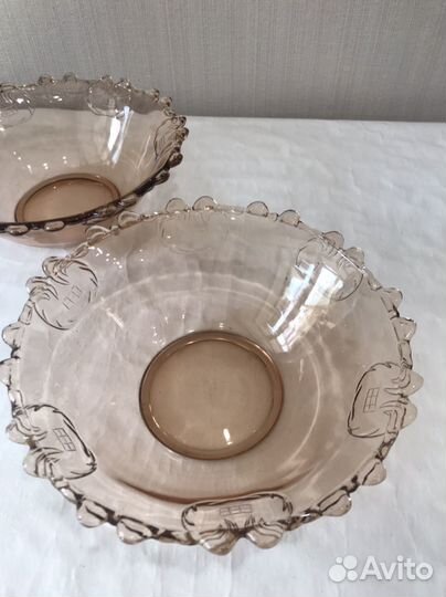 Ваза салатник СССР карамельное стекло