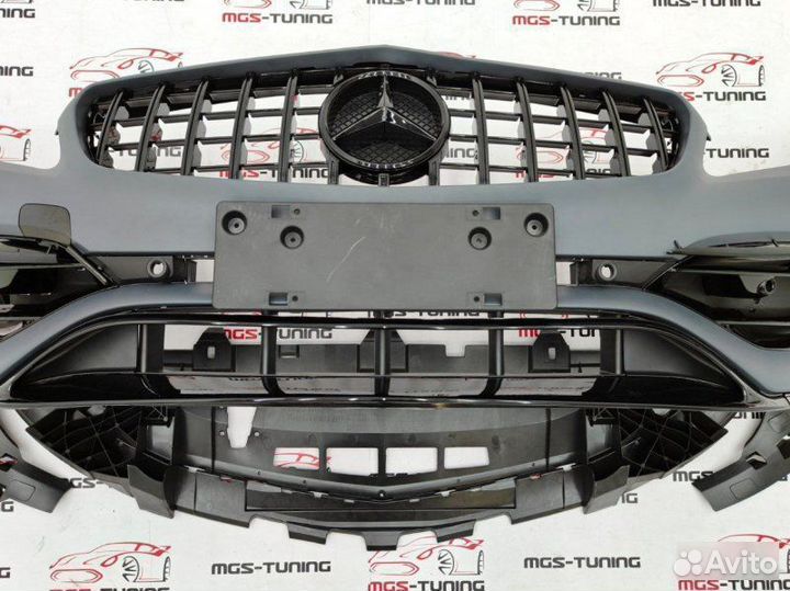 Передний бампер A45 AMG A-class W176 рест GT black