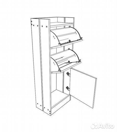 Обувница Дуб крафт золотой