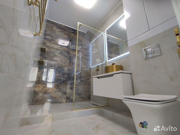 Ремонт ванной комнаты под ключ. Укладка плитки