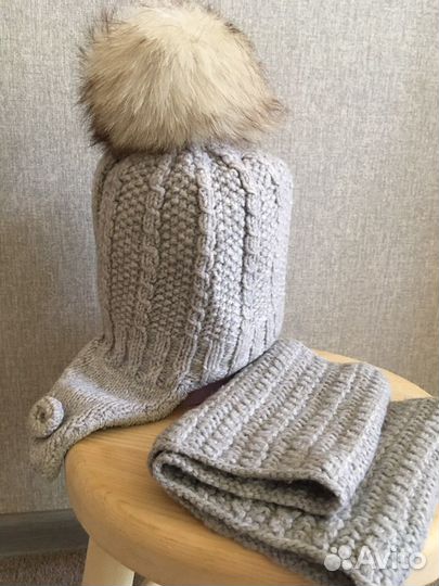 Шапка и снуд зимний на мальчика