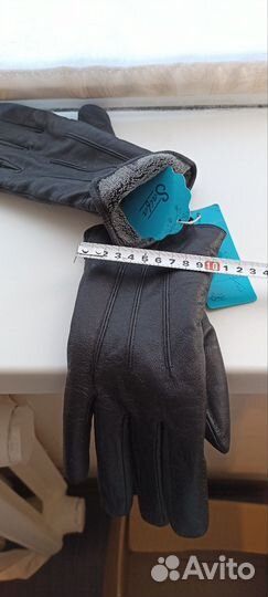 Перчатки кожаные зимние мужские