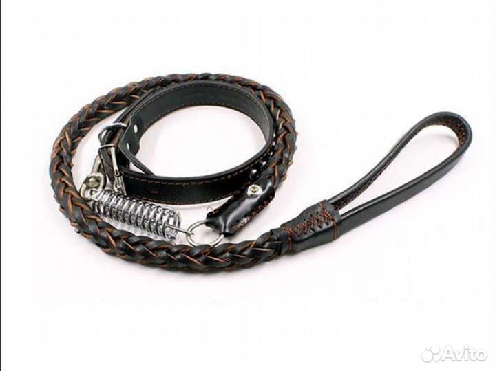 Короткий поводок с ошейником, водилка для собак