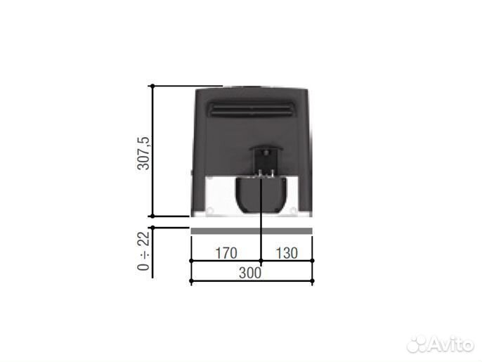 Bx608ags - Привод 230 В для откатных ворот 800 кг