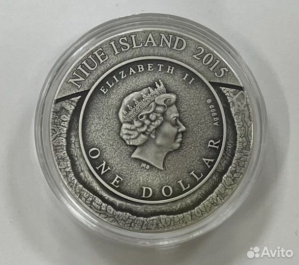 Ниуэ 1 доллар 2015 Метеорит Кратер Вольф Крик