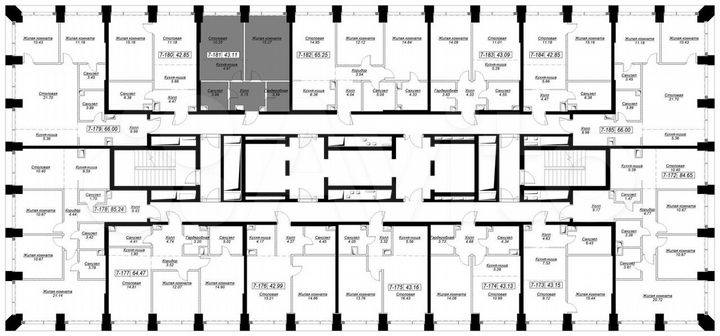 1-к. квартира, 43,7 м², 13/55 эт.
