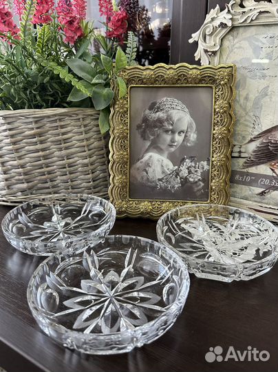 Роскошные хрустальные тарелки Германия