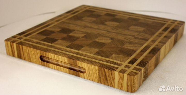 Дубовая торцевая разделочная доска